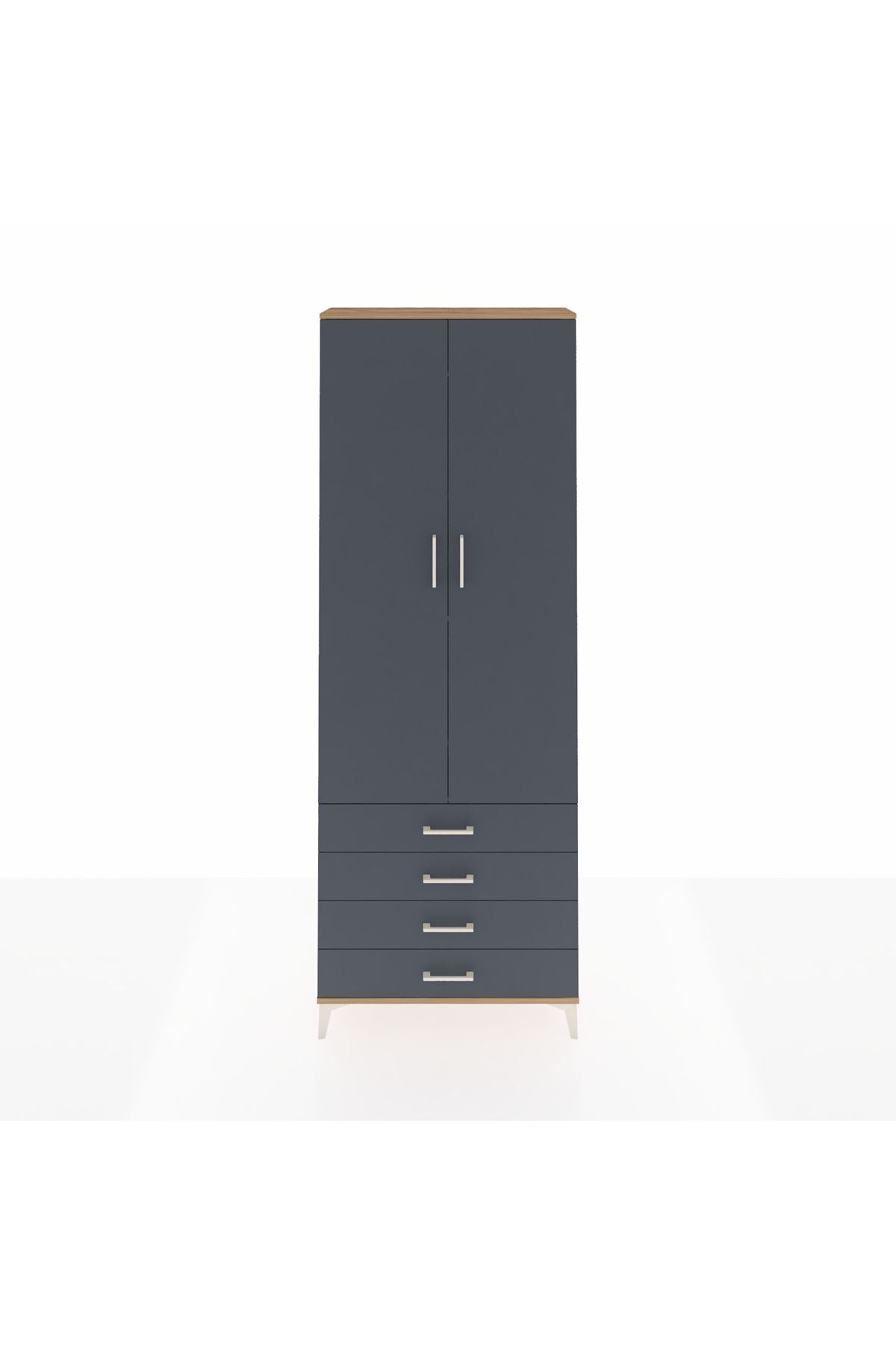 Arges Dolap 5 Raflı 4 Çekmeceli 2 Kapaklı 88x30x243 - S33M245V8A