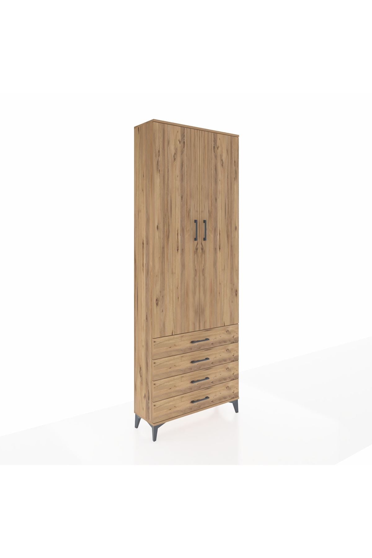 Arges Dolap 5 Raflı 4 Çekmeceli 2 Kapaklı 88x30x243 - S33M245V9A