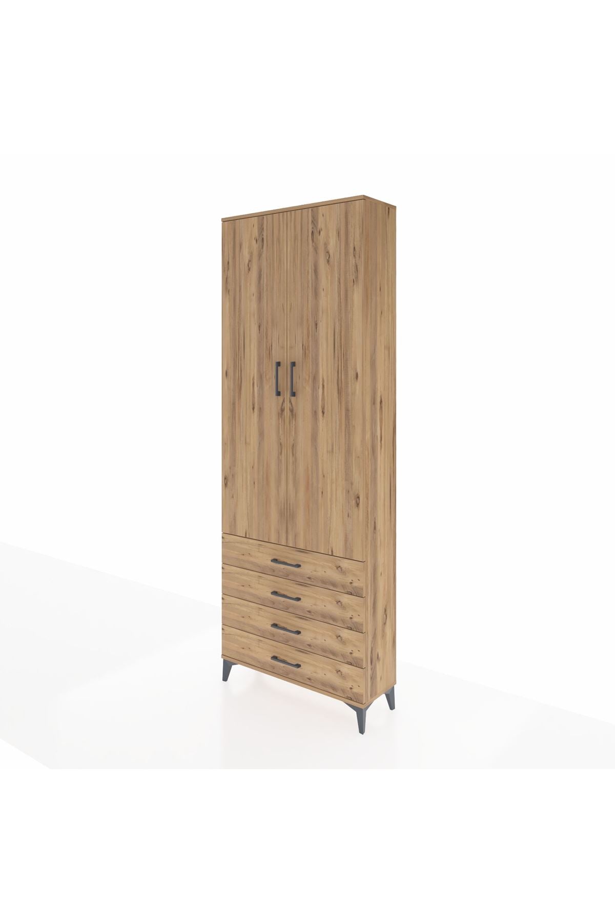 Arges Dolap 5 Raflı 4 Çekmeceli 2 Kapaklı 88x30x243 - S33M245V9A