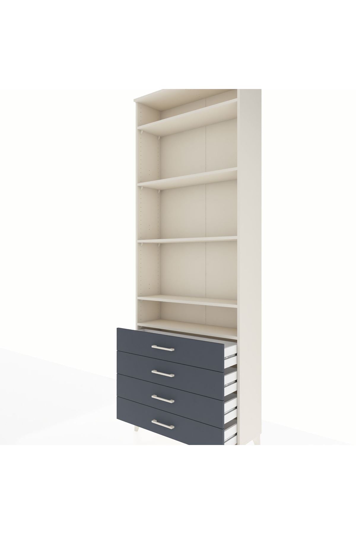 Arges Dolap 5 Raflı 4 Çekmeceli 88x30x243 - S33M246V2A