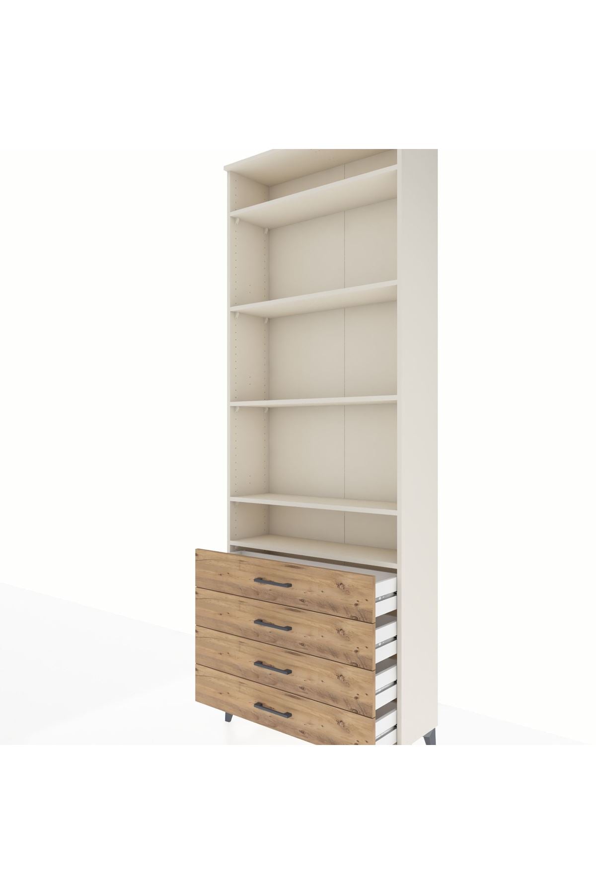 Arges Dolap 5 Raflı 4 Çekmeceli 88x30x243 - S33M246V3A