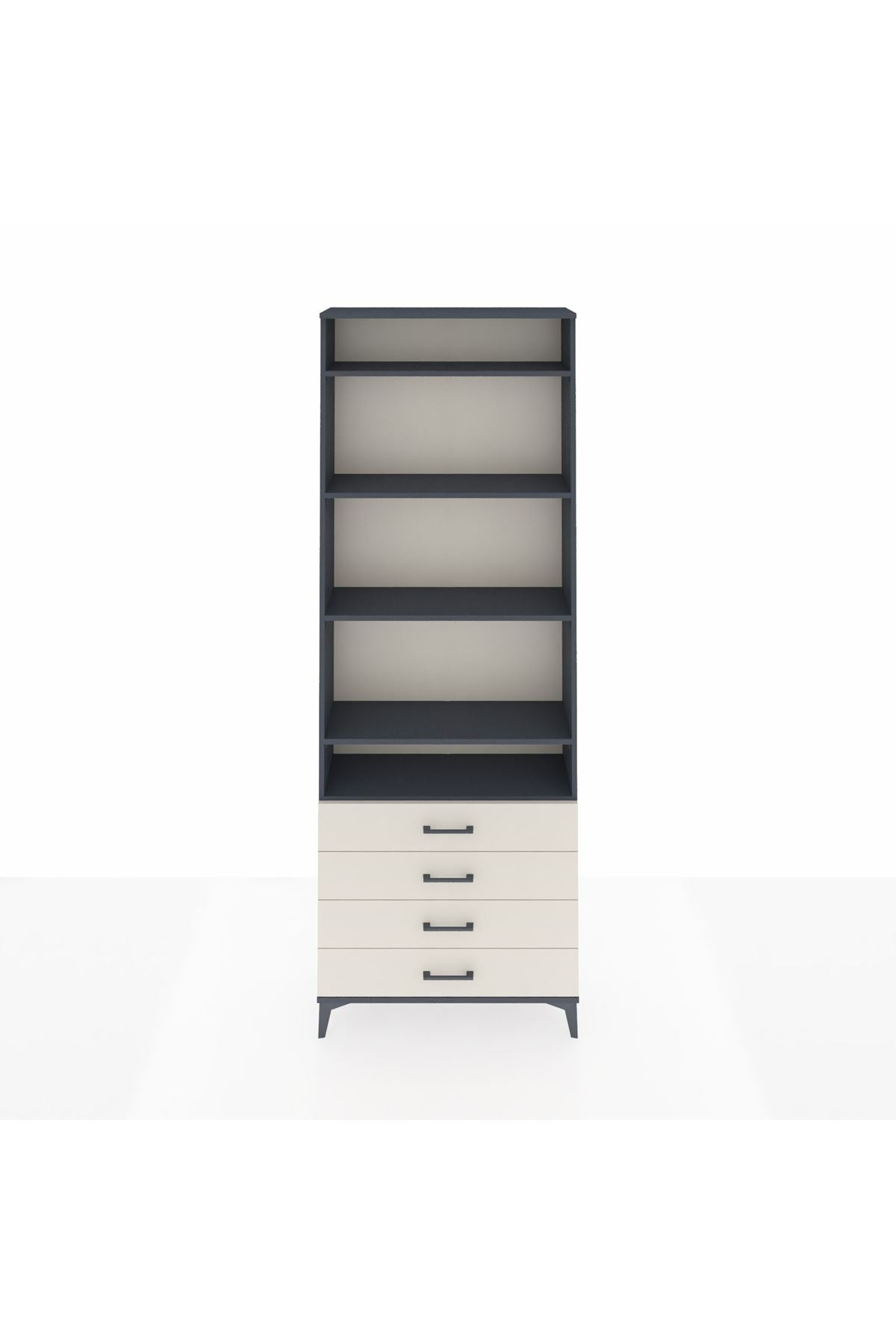 Arges Dolap 5 Raflı 4 Çekmeceli 88x30x243 - S33M246V4A