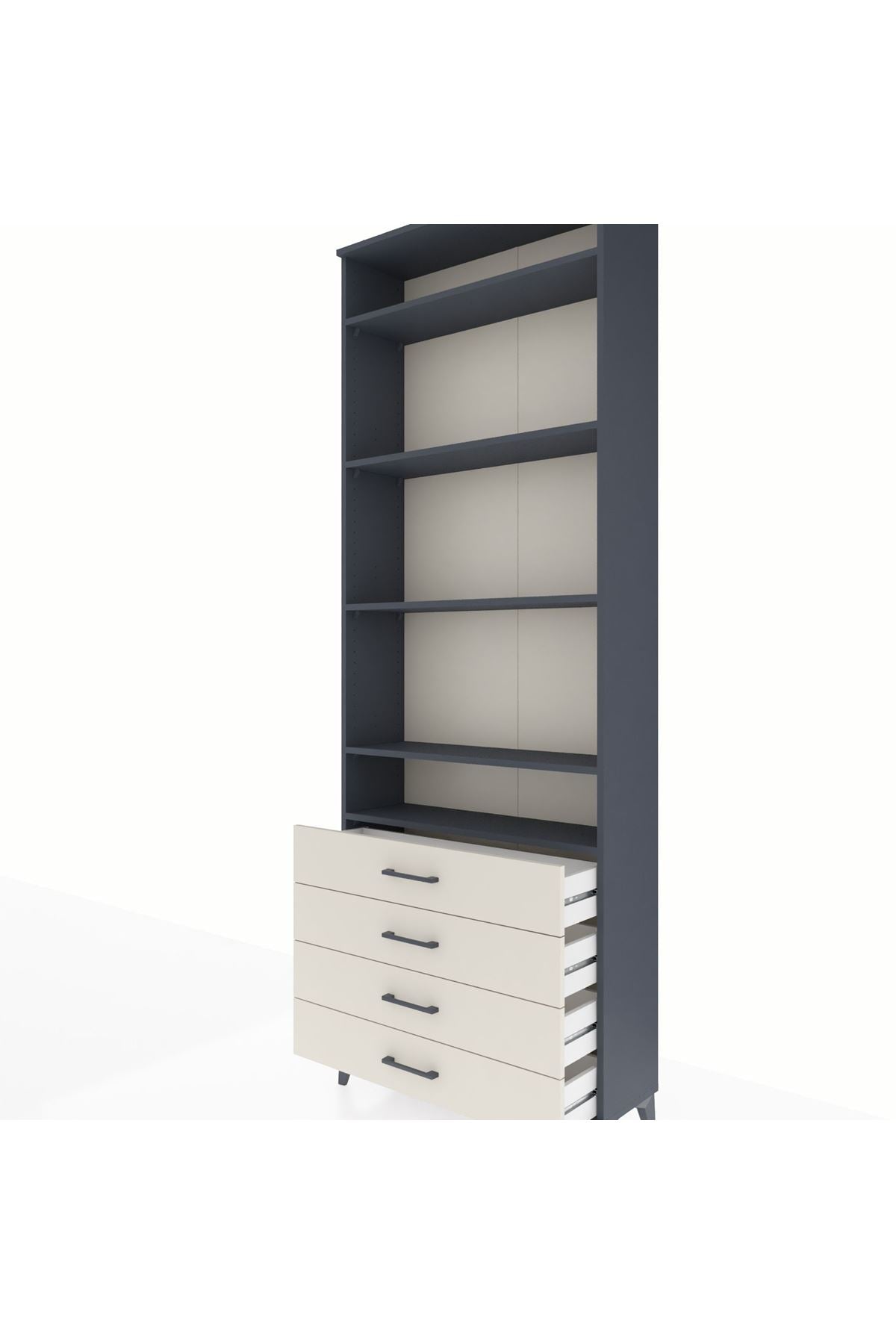 Arges Dolap 5 Raflı 4 Çekmeceli 88x30x243 - S33M246V4A