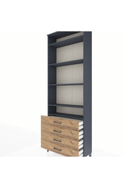 Arges Dolap 5 Raflı 4 Çekmeceli 88x30x243 - S33M246V6A