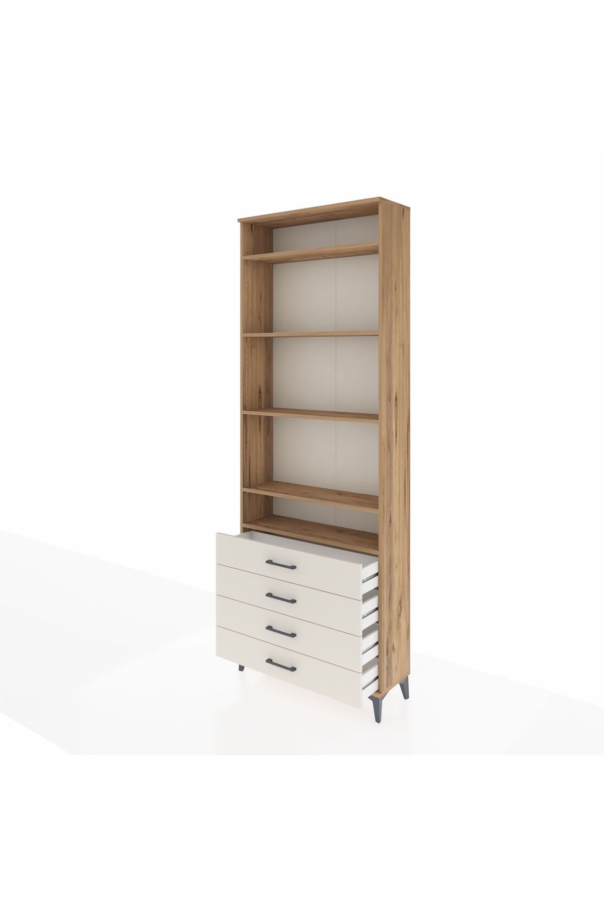 Arges Dolap 5 Raflı 4 Çekmeceli 88x30x243 - S33M246V7A