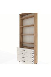 Arges Dolap 5 Raflı 4 Çekmeceli 88x30x243 - S33M246V7A