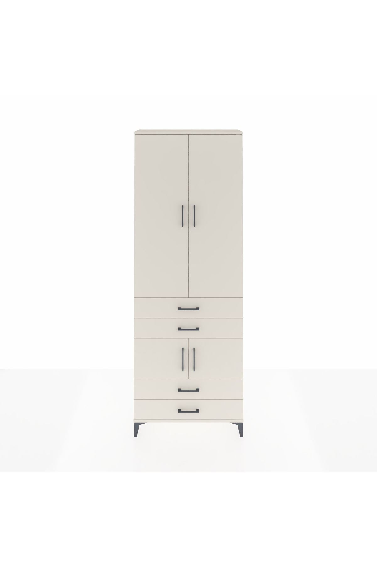 Arges Dolap 5 Raflı 4 Çekmeceli 4 Kapaklı 88x30x243 - S33M247V1A
