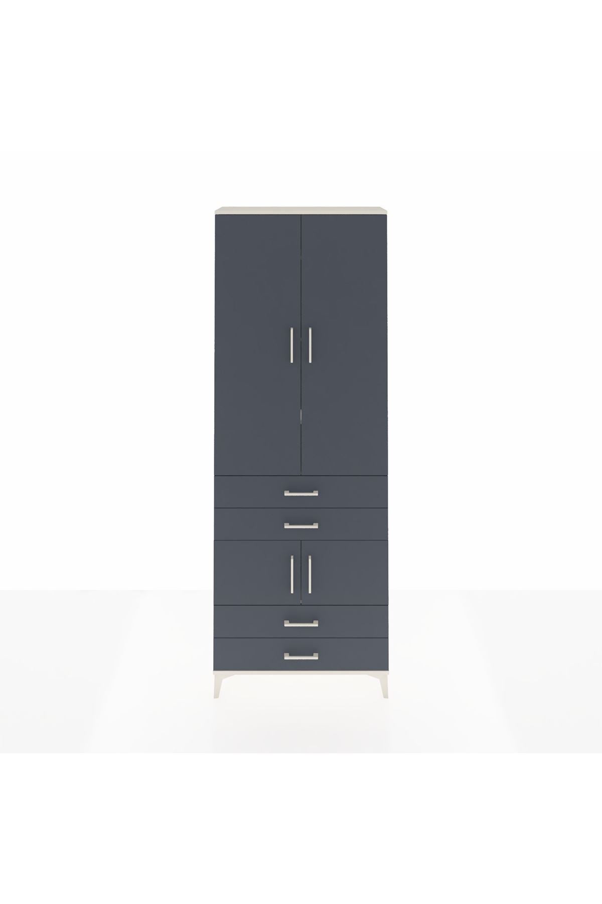 Arges Dolap 5 Raflı 4 Çekmeceli 4 Kapaklı 88x30x243 - S33M247V2A
