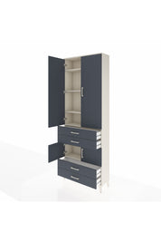 Arges Dolap 5 Raflı 4 Çekmeceli 4 Kapaklı 88x30x243 - S33M247V2A