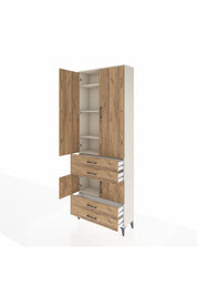 Arges Dolap 5 Raflı 4 Çekmeceli 4 Kapaklı 88x30x243 - S33M247V3A