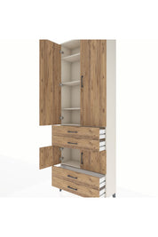 Arges Dolap 5 Raflı 4 Çekmeceli 4 Kapaklı 88x30x243 - S33M247V3A