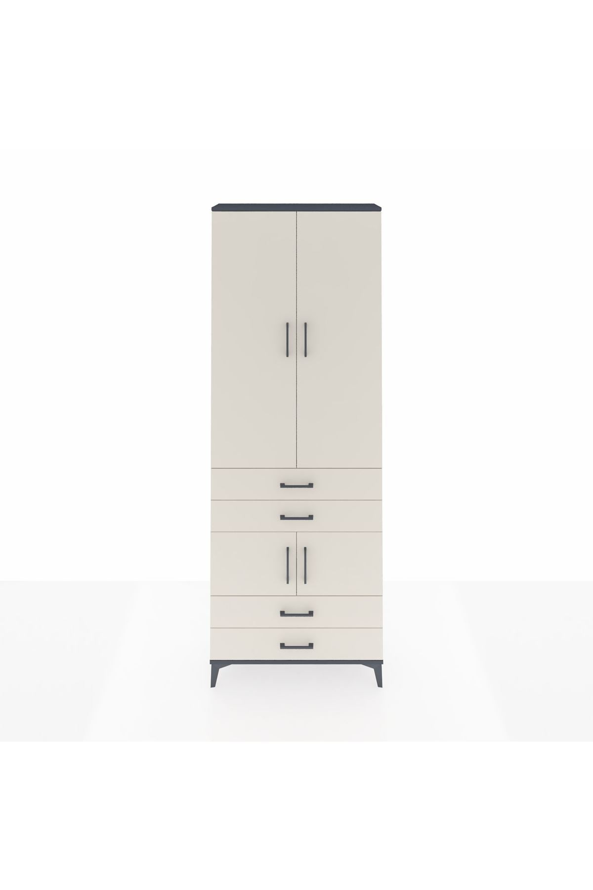 Arges Dolap 5 Raflı 4 Çekmeceli 4 Kapaklı 88x30x243 - S33M247V4A
