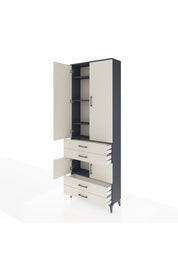 Arges Dolap 5 Raflı 4 Çekmeceli 4 Kapaklı 88x30x243 - S33M247V4A