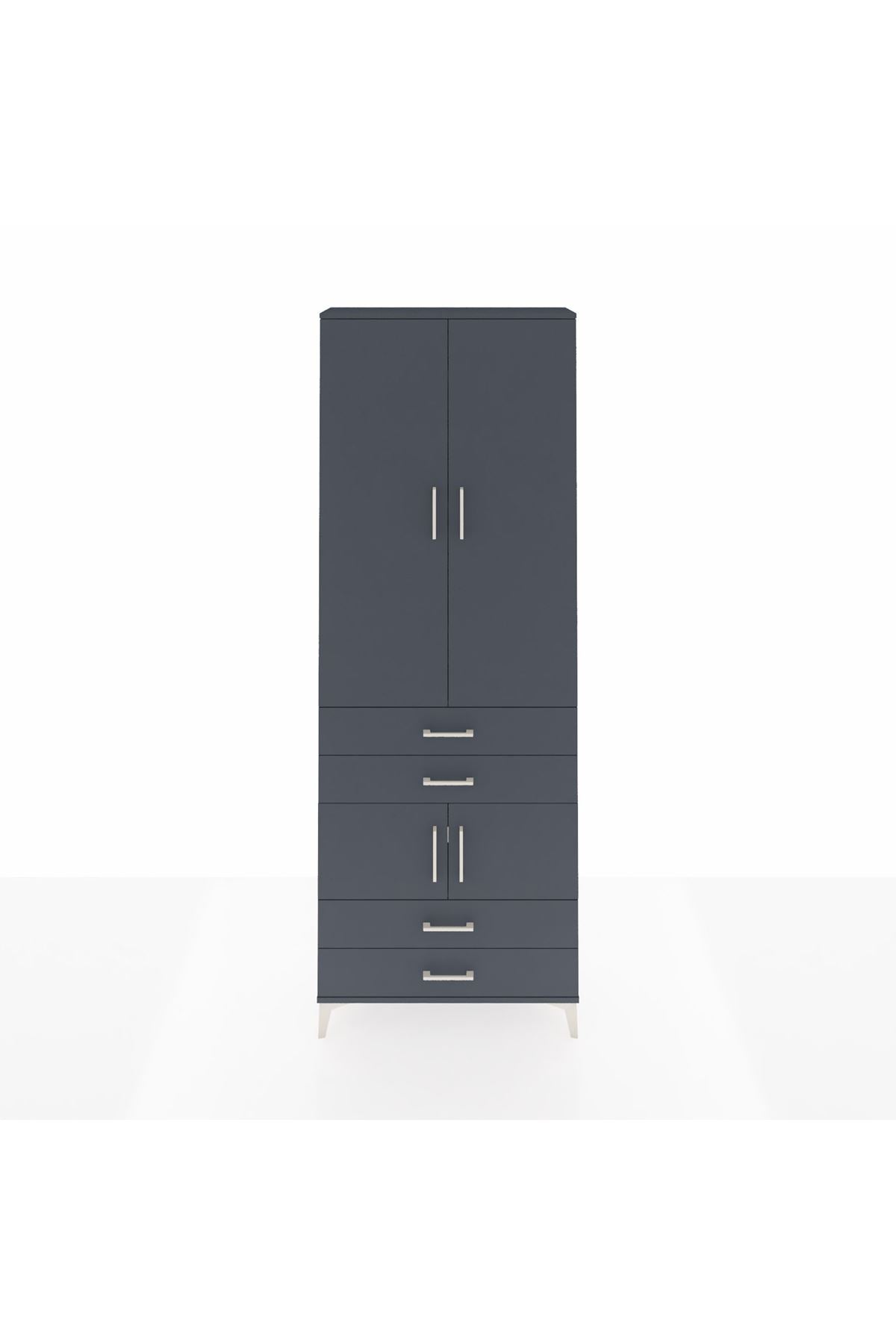 Arges Dolap 5 Raflı 4 Çekmeceli 4 Kapaklı 88x30x243 - S33M247V5A