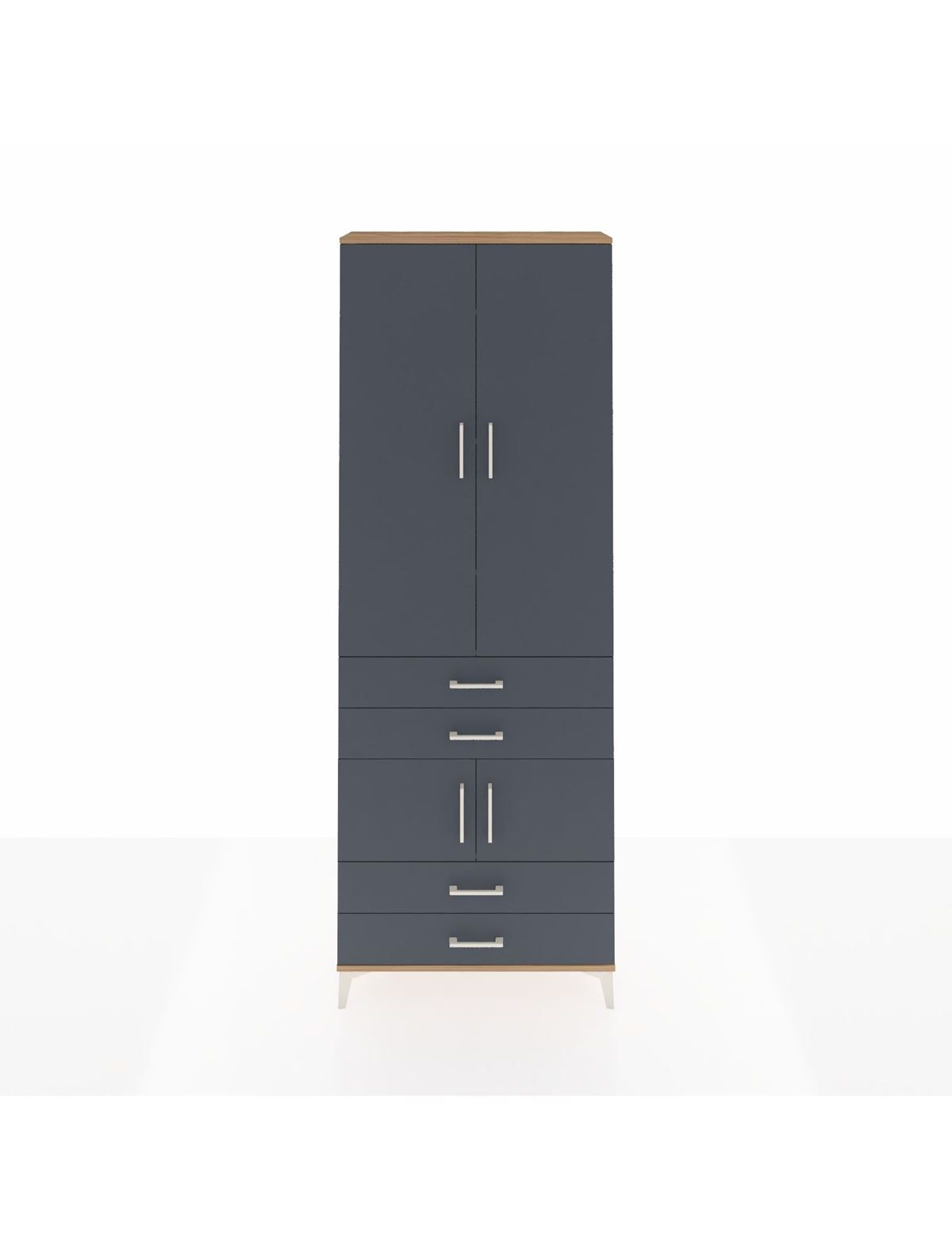 Arges Dolap 5 Raflı 4 Çekmeceli 4 Kapaklı 88x30x243 - S33M247V8A