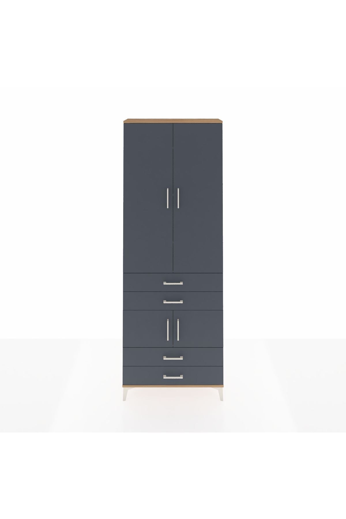 Arges Dolap 5 Raflı 4 Çekmeceli 4 Kapaklı 88x30x243 - S33M247V8A