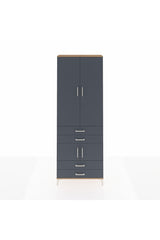 Arges Dolap 5 Raflı 4 Çekmeceli 4 Kapaklı 88x30x243