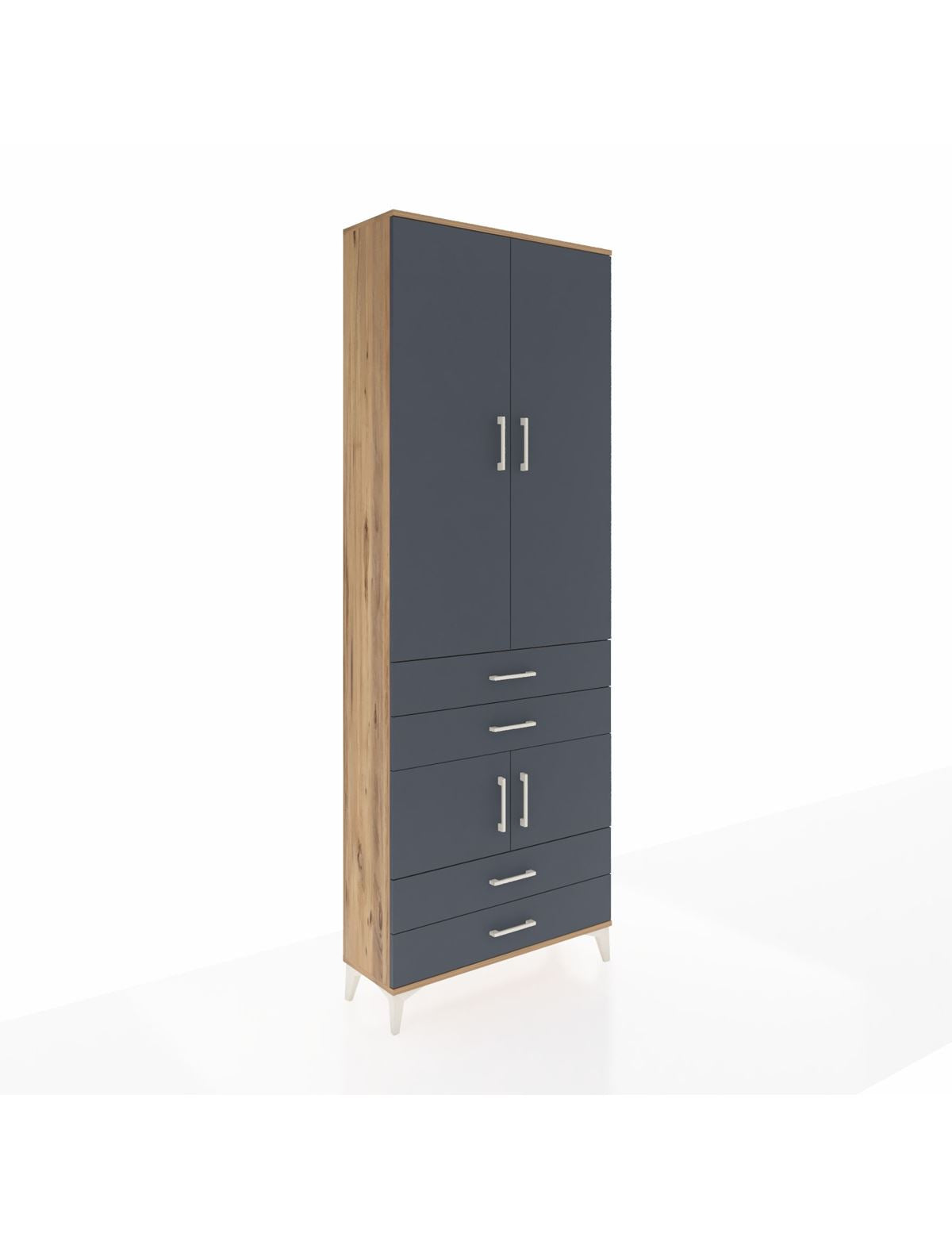 Arges Dolap 5 Raflı 4 Çekmeceli 4 Kapaklı 88x30x243 - S33M247V8A