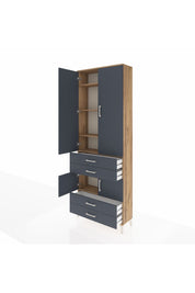 Arges Dolap 5 Raflı 4 Çekmeceli 4 Kapaklı 88x30x243 - S33M247V8A