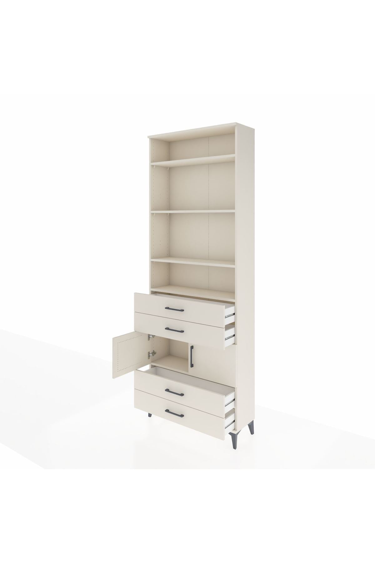 Arges Dolap 5 Raflı 4 Çekmeceli 2 Kapaklı 88x30x243 - S33M248V1A