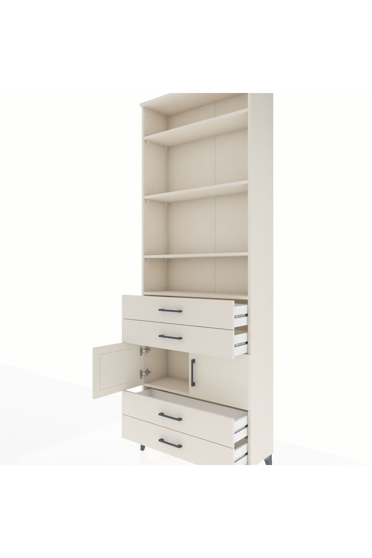 Arges Dolap 5 Raflı 4 Çekmeceli 2 Kapaklı 88x30x243 - S33M248V1A