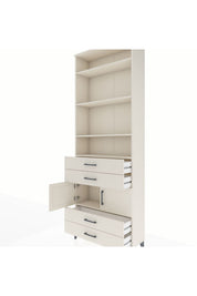 Arges Dolap 5 Raflı 4 Çekmeceli 2 Kapaklı 88x30x243 - S33M248V1A