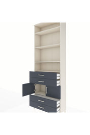 Arges Dolap 5 Raflı 4 Çekmeceli 2 Kapaklı 88x30x243 - S33M248V2A