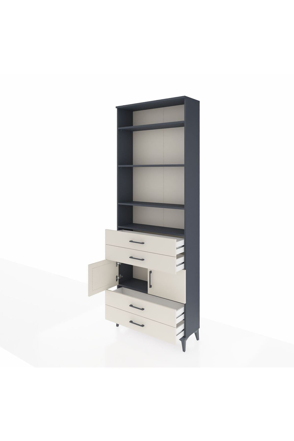 Arges Dolap 5 Raflı 4 Çekmeceli 2 Kapaklı 88x30x243 - S33M248V4A