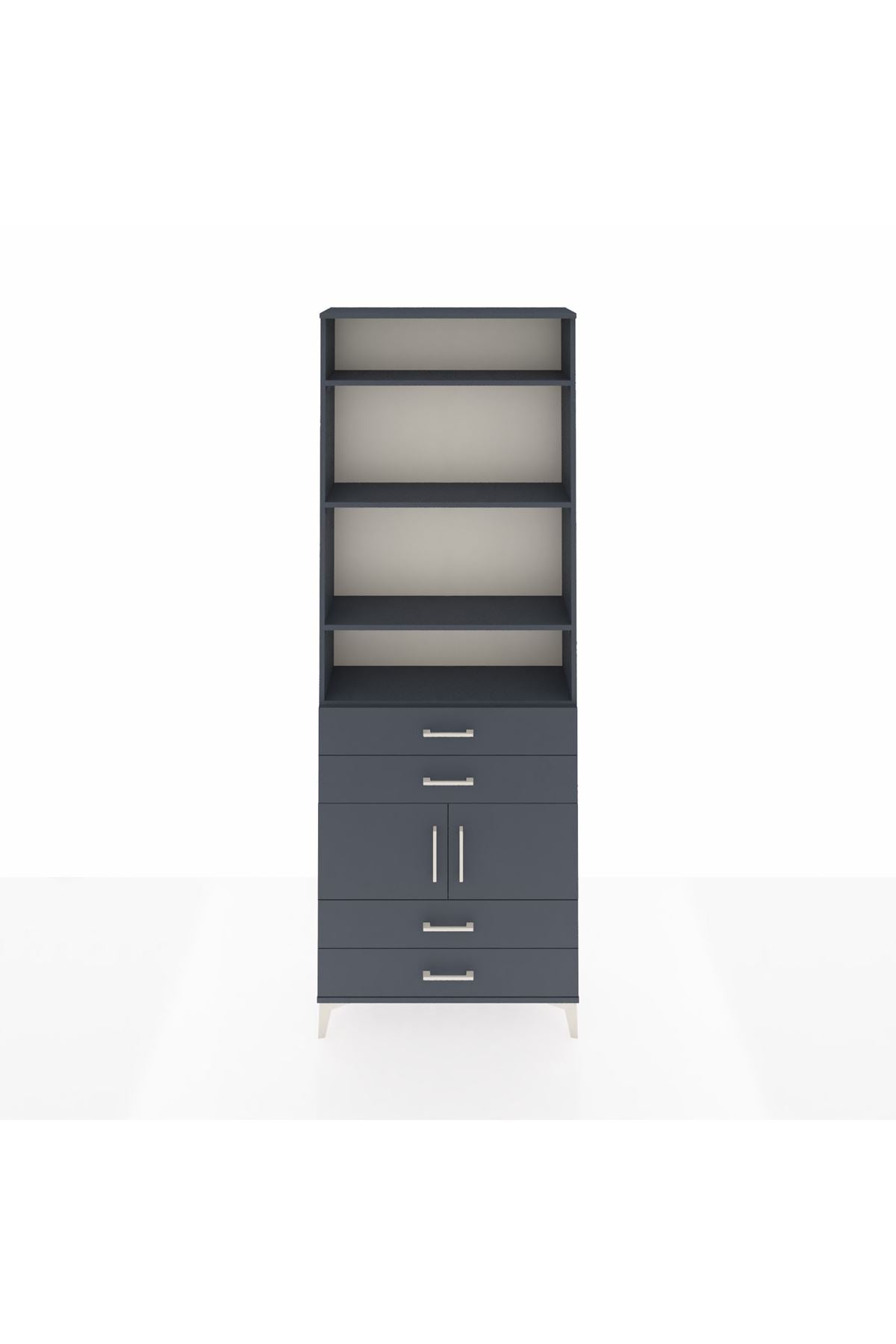 Arges Dolap 5 Raflı 4 Çekmeceli 2 Kapaklı 88x30x243 - S33M248V5A
