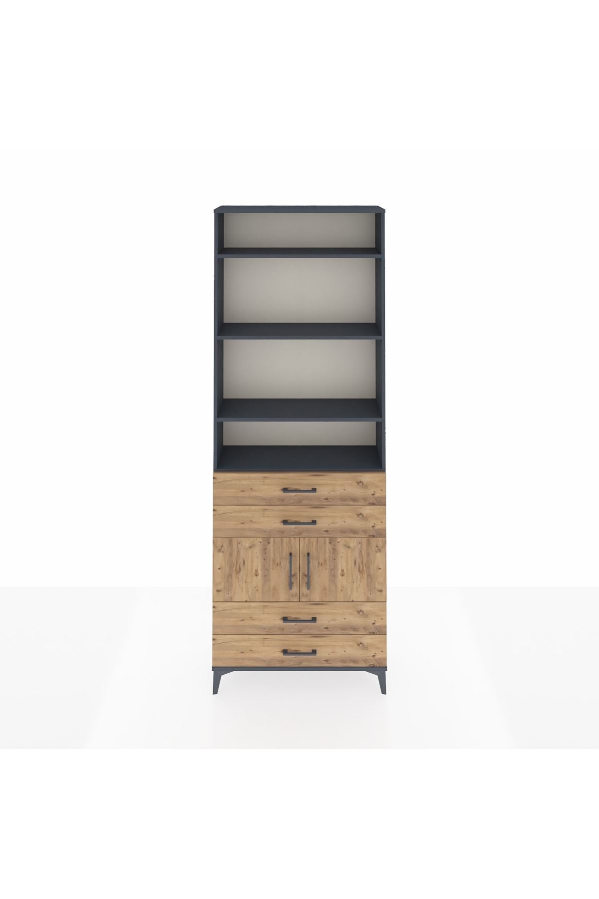 Arges Dolap 5 Raflı 4 Çekmeceli 2 Kapaklı 88x30x243 - S33M248V6A
