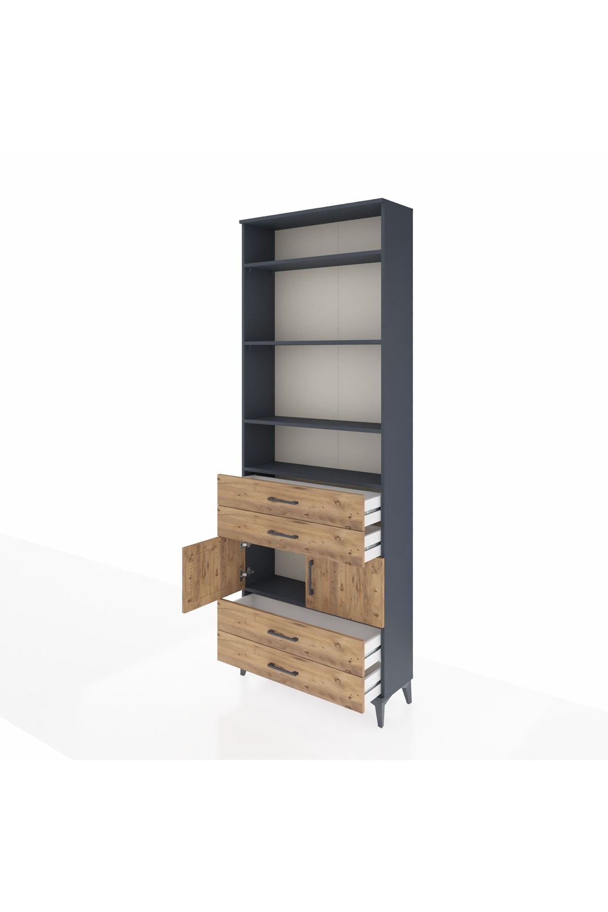 Arges Dolap 5 Raflı 4 Çekmeceli 2 Kapaklı 88x30x243 - S33M248V6A