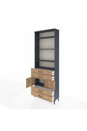 Arges Dolap 5 Raflı 4 Çekmeceli 2 Kapaklı 88x30x243 - S33M248V6A
