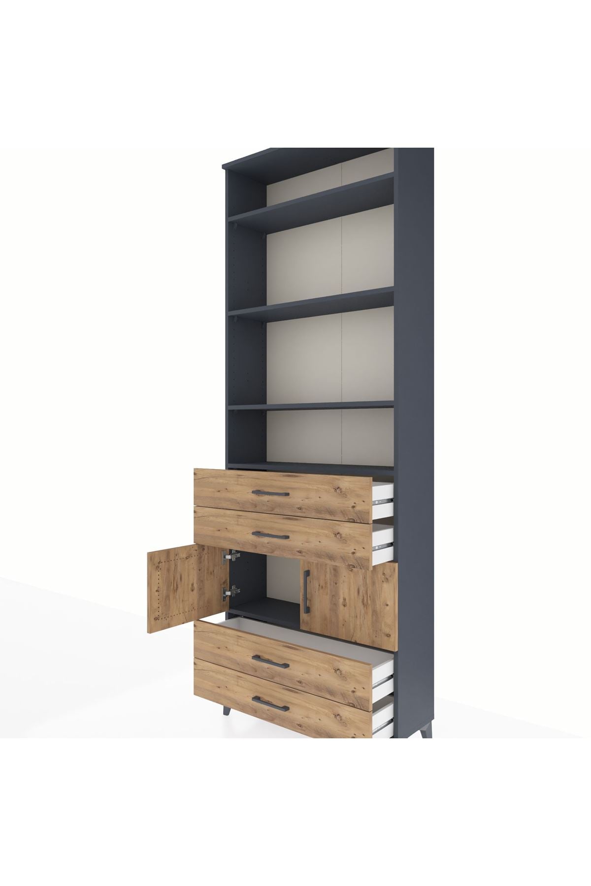 Arges Dolap 5 Raflı 4 Çekmeceli 2 Kapaklı 88x30x243 - S33M248V6A