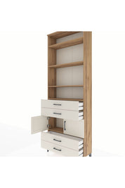 Arges Dolap 5 Raflı 4 Çekmeceli 2 Kapaklı 88x30x243 - S33M248V7A