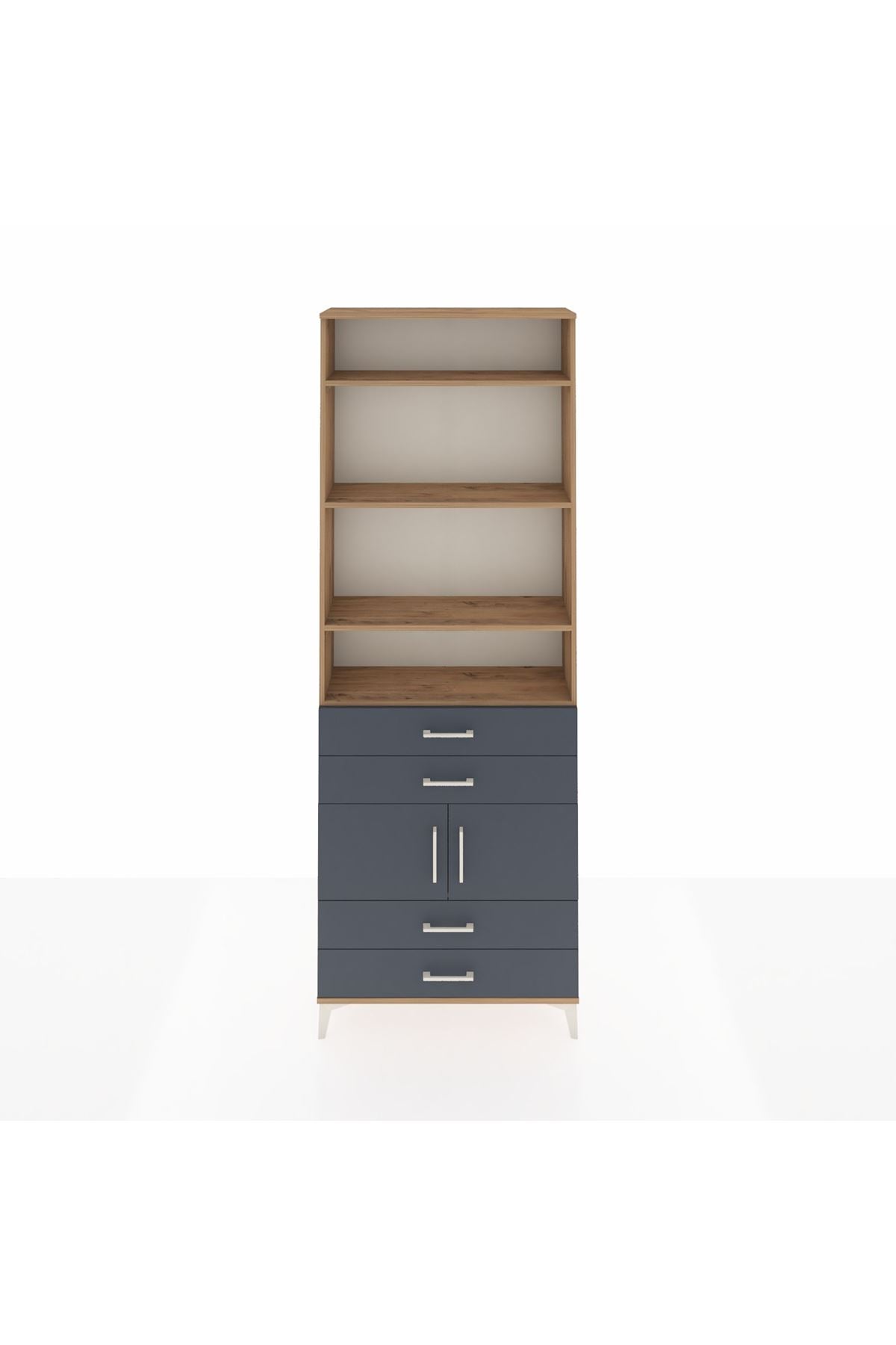 Arges Dolap 5 Raflı 4 Çekmeceli 2 Kapaklı 88x30x243 - S33M248V8A