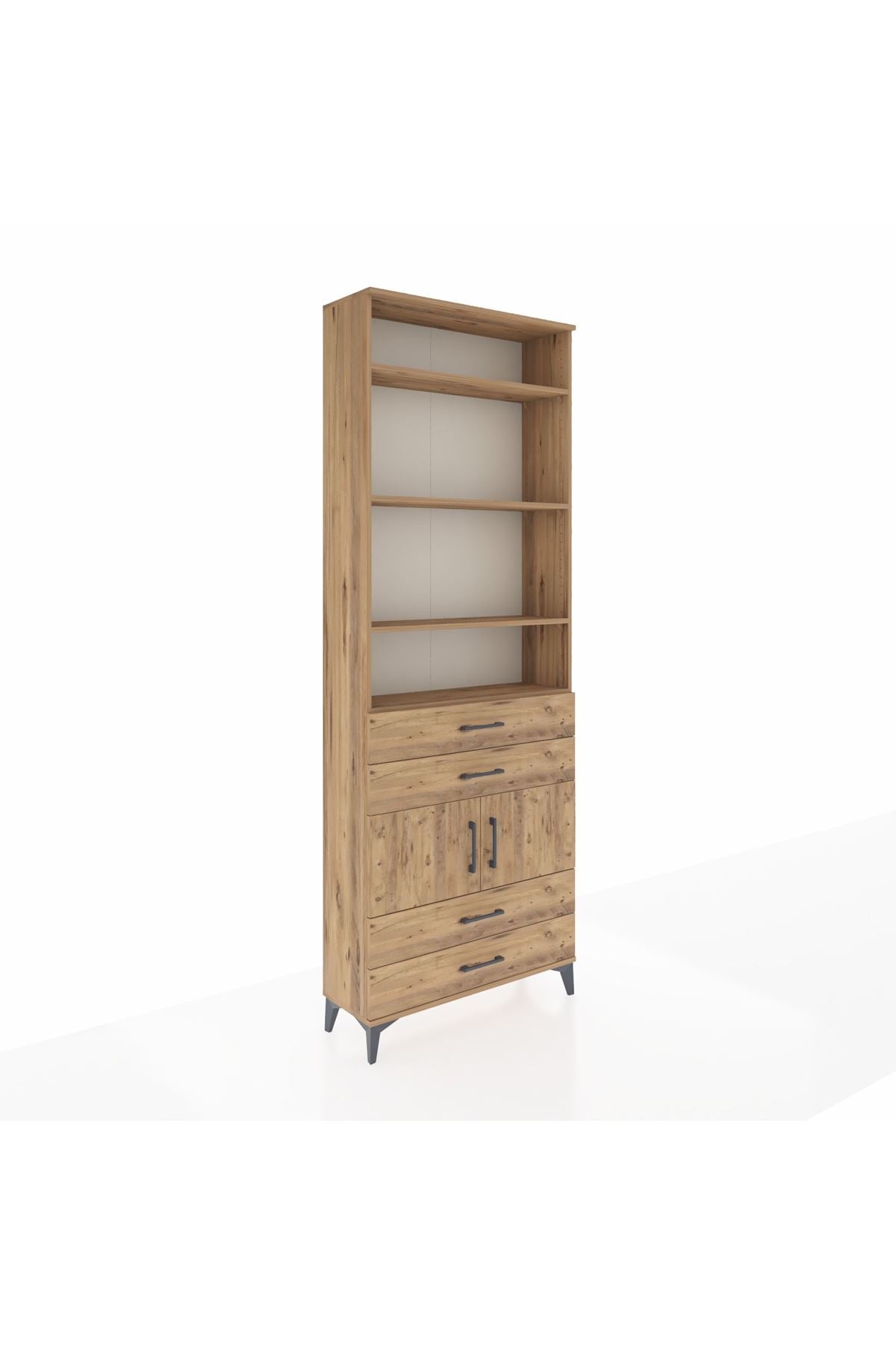 Arges Dolap 5 Raflı 4 Çekmeceli 2 Kapaklı 88x30x243 - S33M248V9A