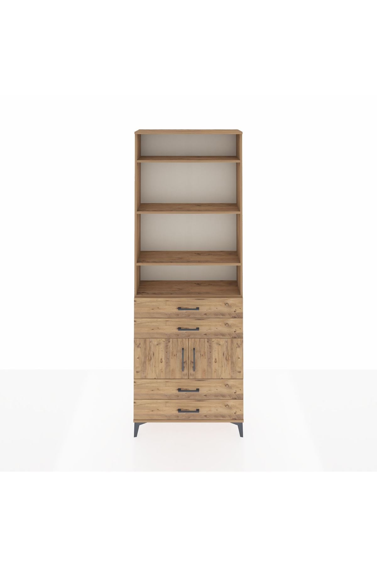 Arges Dolap 5 Raflı 4 Çekmeceli 2 Kapaklı 88x30x243 - S33M248V9A