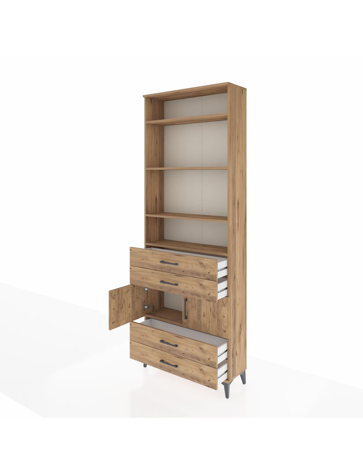 Arges Dolap 5 Raflı 4 Çekmeceli 2 Kapaklı 88x30x243 - S33M248V9A