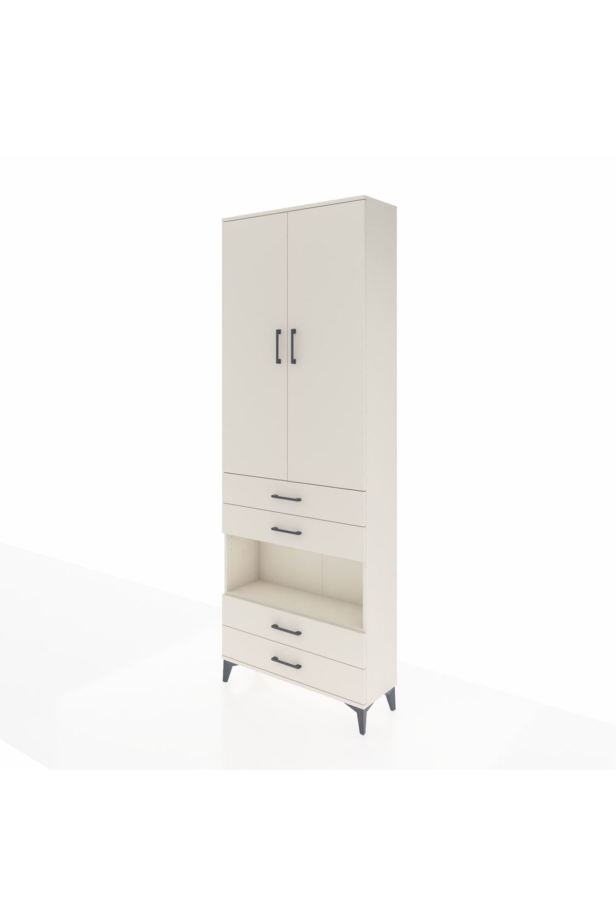Arges Dolap 5 Raflı 4 Çekmeceli 2 Kapaklı 88x30x243 - S33M249V1A