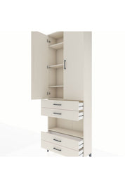 Arges Dolap 5 Raflı 4 Çekmeceli 2 Kapaklı 88x30x243 - S33M249V1A
