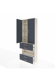 Arges Dolap 5 Raflı 4 Çekmeceli 2 Kapaklı 88x30x243 - S33M249V2A