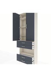 Arges Dolap 5 Raflı 4 Çekmeceli 2 Kapaklı 88x30x243 - S33M249V2A