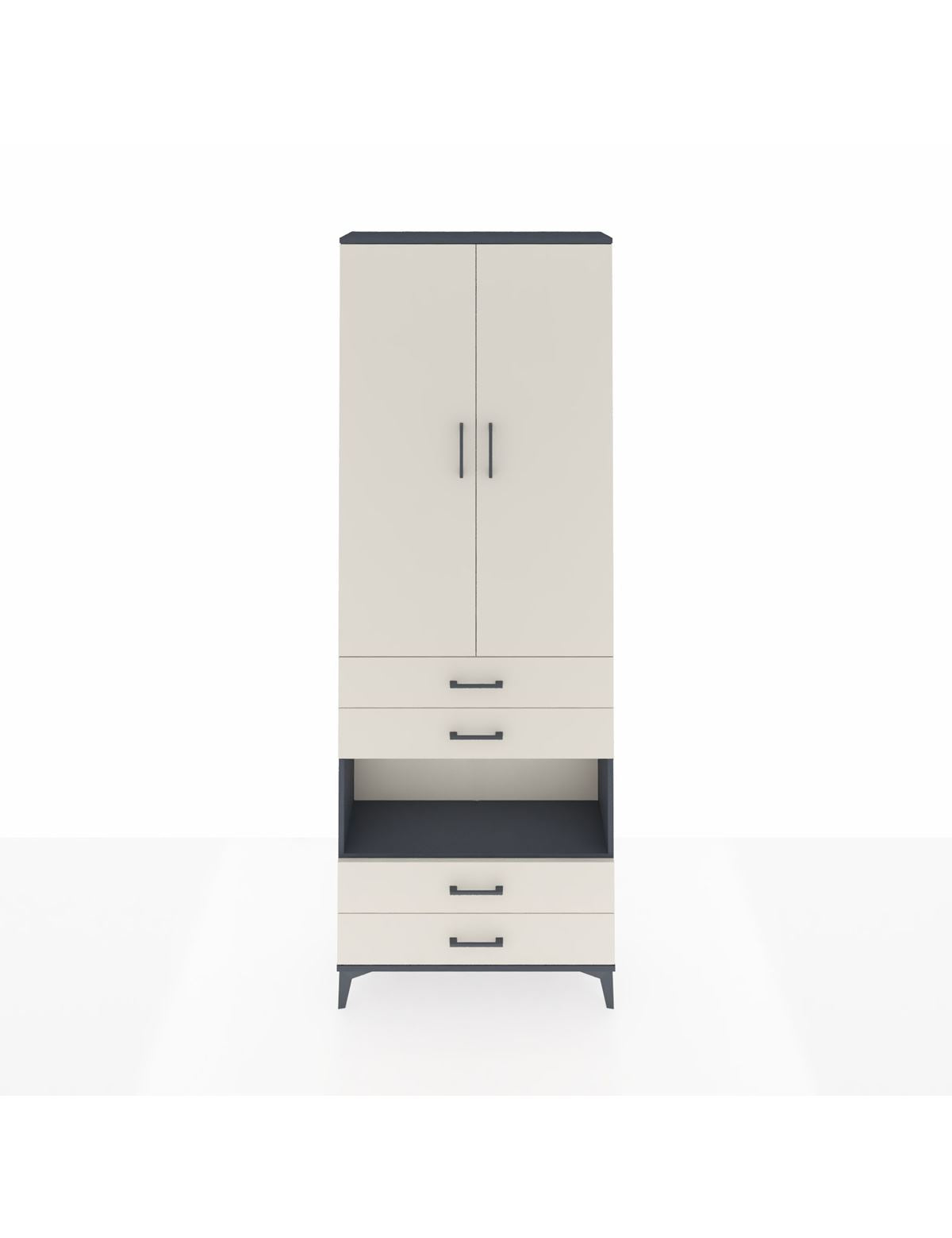 Arges Dolap 5 Raflı 4 Çekmeceli 2 Kapaklı 88x30x243 - S33M249V4A