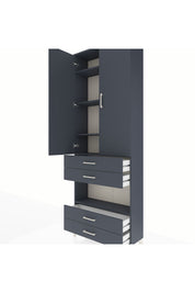 Arges Dolap 5 Raflı 4 Çekmeceli 2 Kapaklı 88x30x243 - S33M249V5A