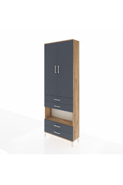 Arges Dolap 5 Raflı 4 Çekmeceli 2 Kapaklı 88x30x243 - S33M249V8A