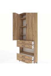Arges Dolap 5 Raflı 4 Çekmeceli 2 Kapaklı 88x30x243 - S33M249V9A