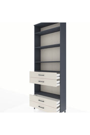 Arges Dolap 5 Raflı 4 Çekmeceli 88x30x243 - S33M250V4A