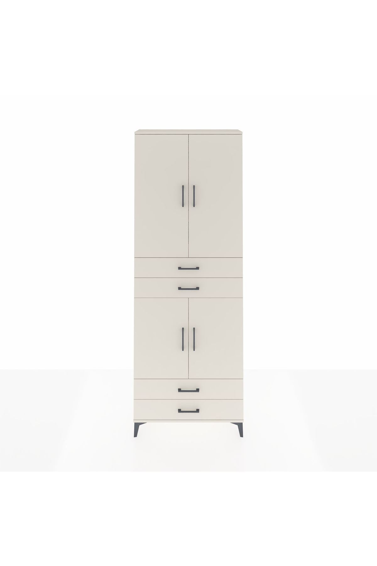 Arges Dolap 5 Raflı 4 Çekmeceli 4 Kapaklı 88x30x243 - S33M251V1A