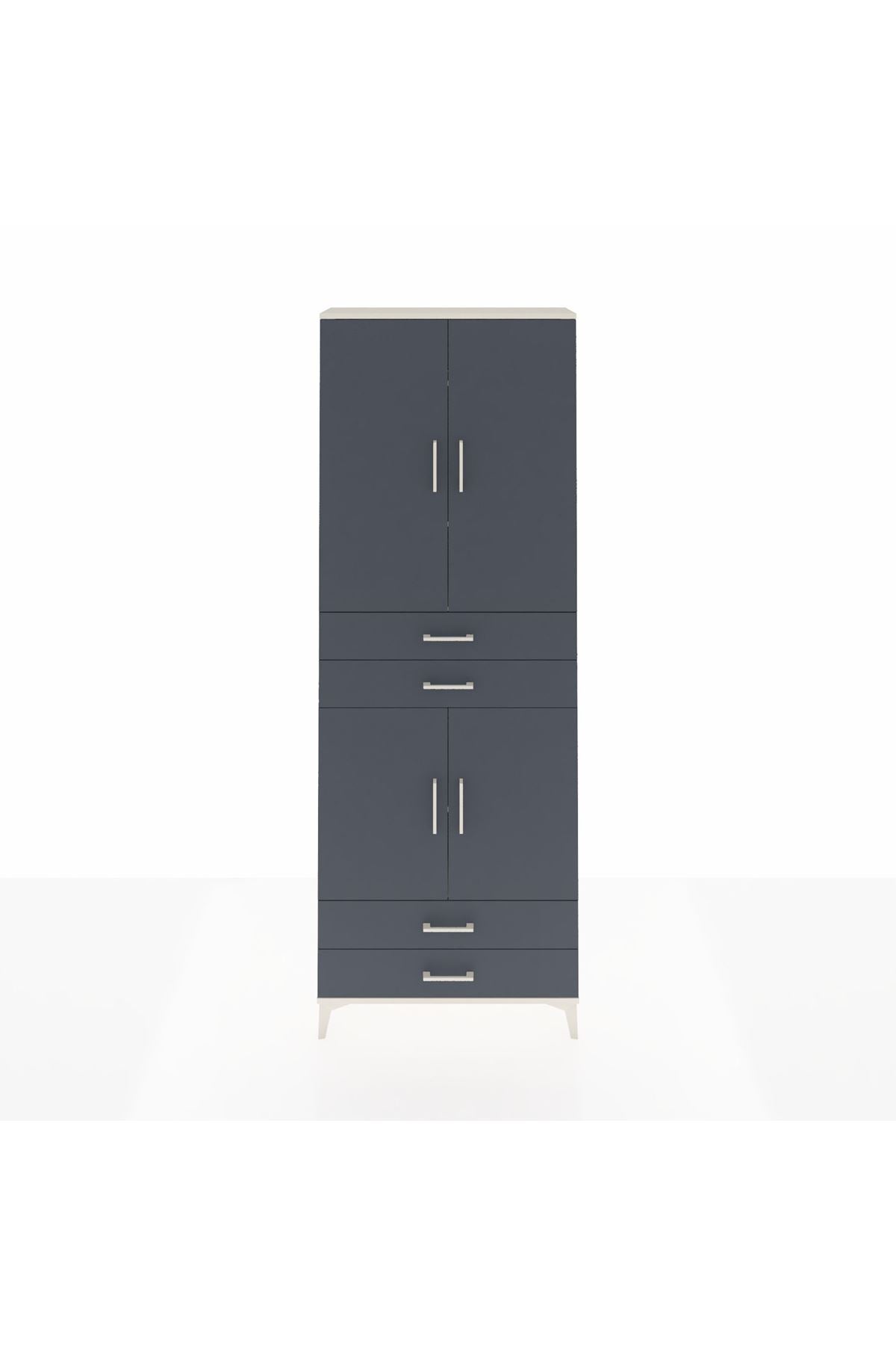 Arges Dolap 5 Raflı 4 Çekmeceli 4 Kapaklı 88x30x243 - S33M251V2A