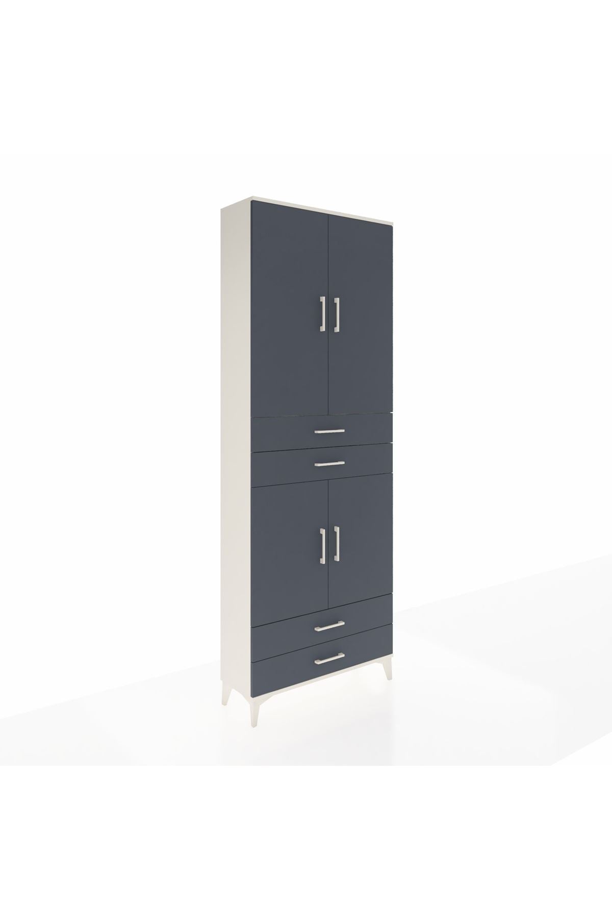 Arges Dolap 5 Raflı 4 Çekmeceli 4 Kapaklı 88x30x243 - S33M251V2A